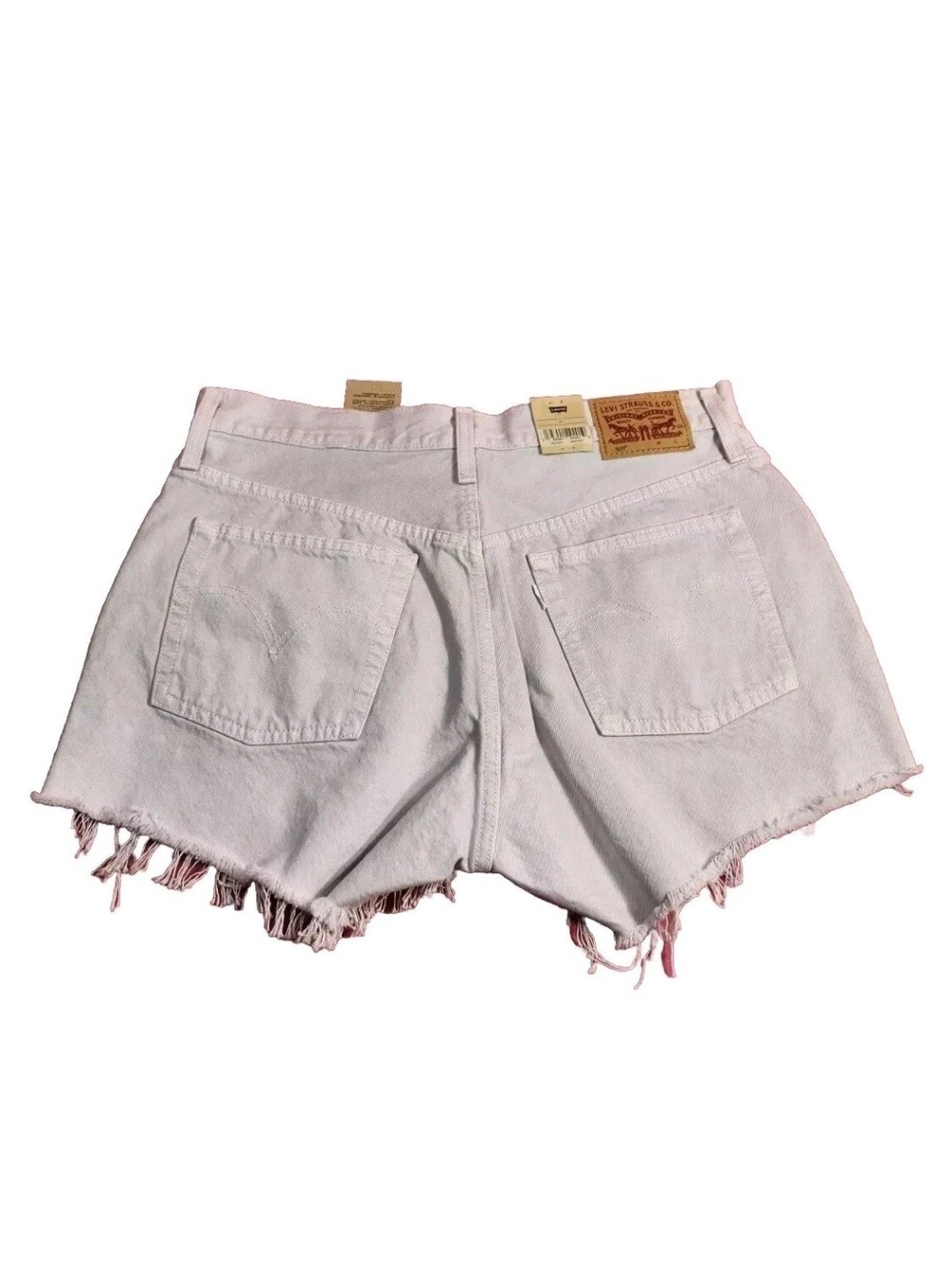 Levi's 501 Women's Shorts Size 30 Lilac High Rise Denim Cutoff Button Fly NWT 34 - Picture 2 of 6